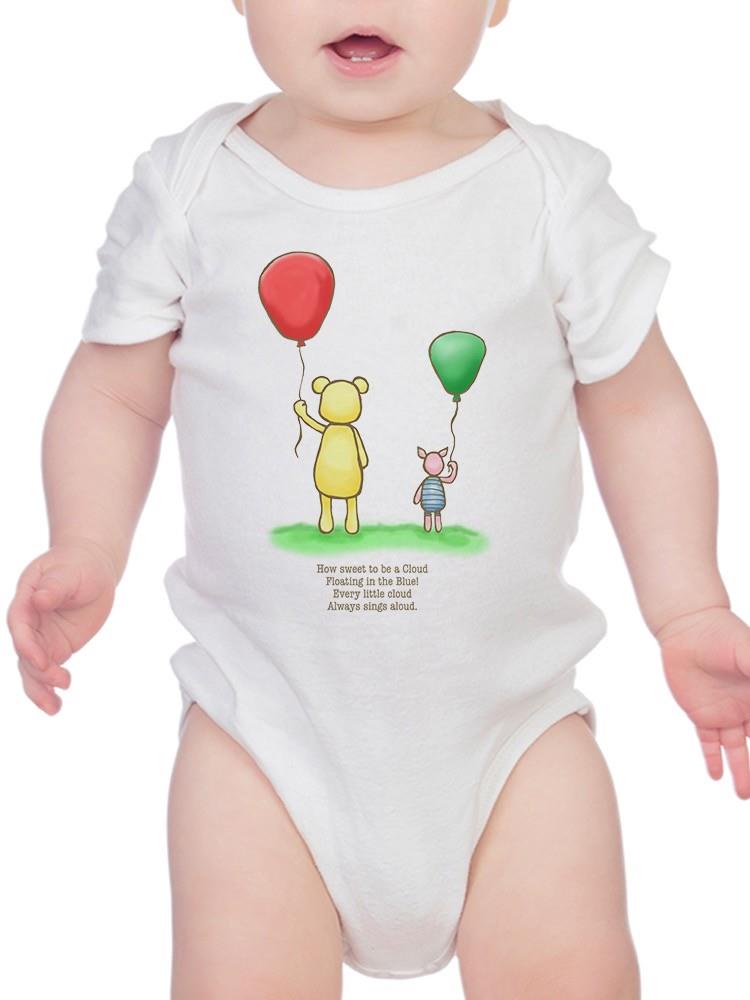 Pooh Bear W Balloons Bodysuit -SmartPrintsInk Designs