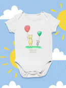 Pooh Bear W Balloons Bodysuit -SmartPrintsInk Designs