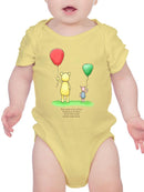 Pooh Bear W Balloons Bodysuit -SmartPrintsInk Designs