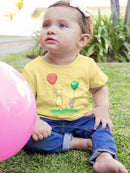 Pooh Bear W Balloons Bodysuit -SmartPrintsInk Designs