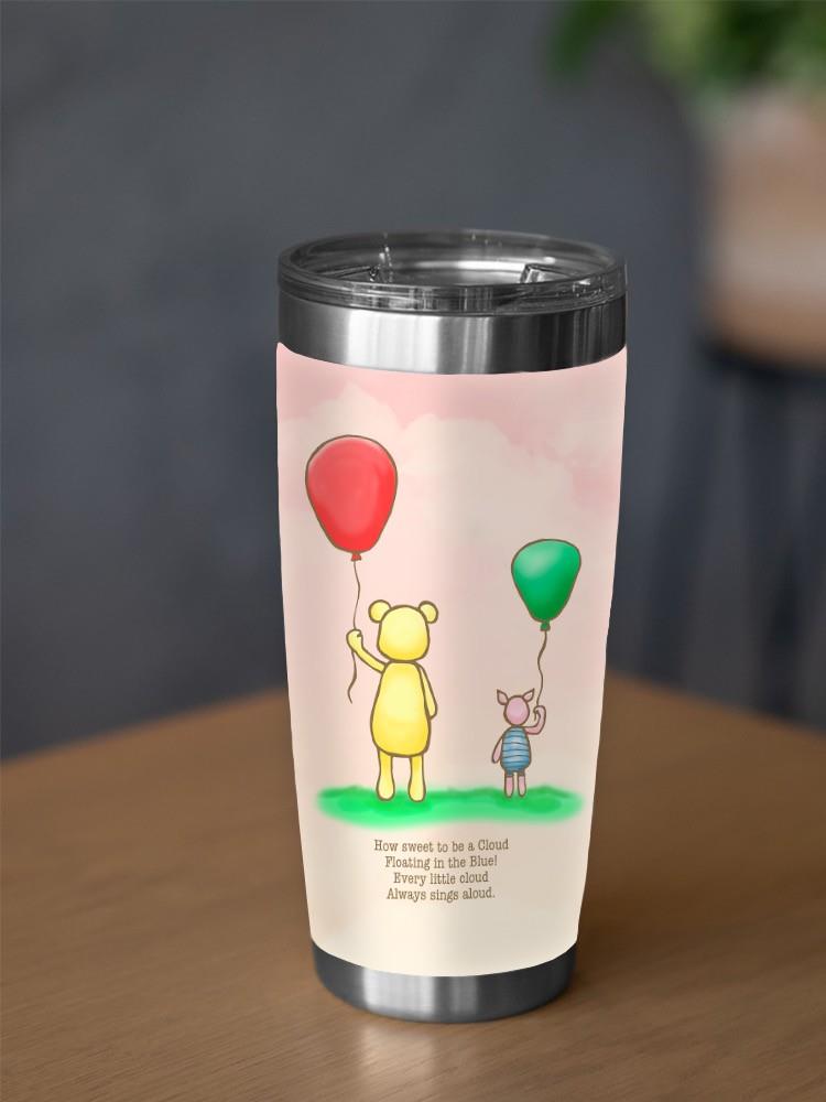 Pooh Bear W Balloons Tumbler -SmartPrintsInk Designs