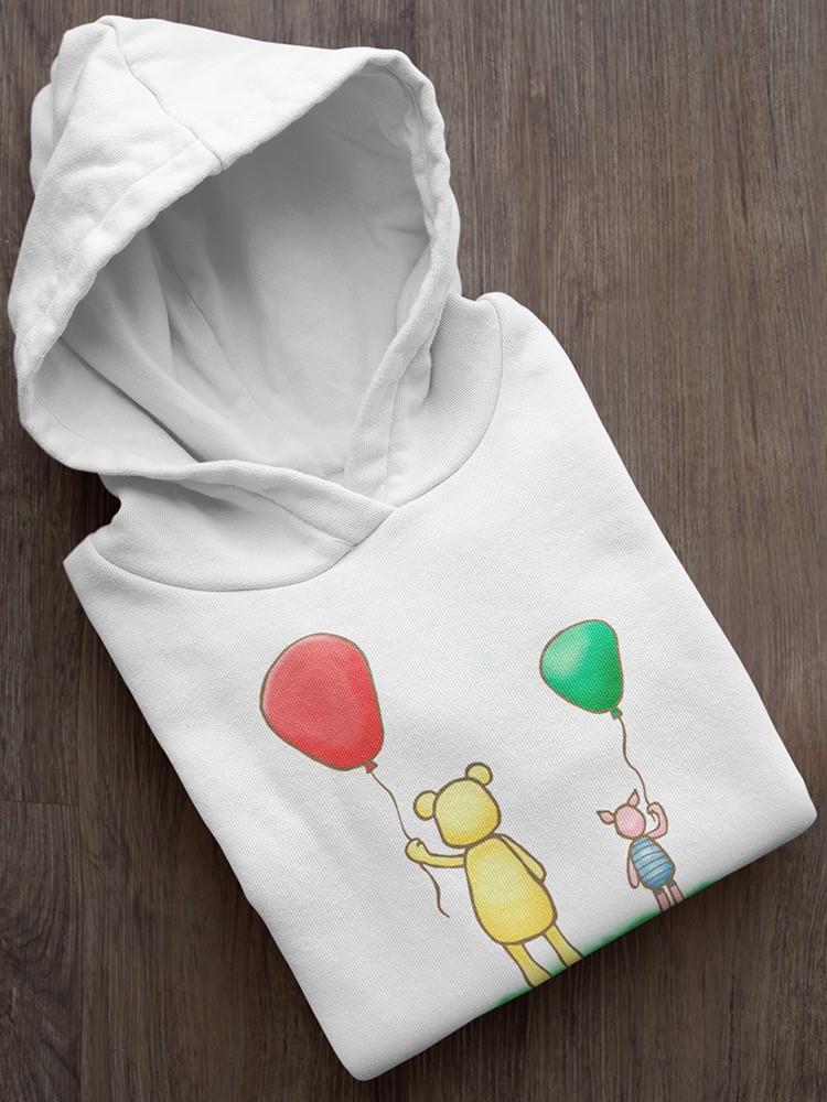 Pooh Bear W Balloons Hoodie -SmartPrintsInk Designs
