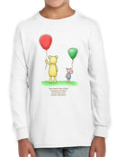 Pooh Bear W Balloons T-shirt -SmartPrintsInk Designs