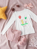 Pooh Bear W Balloons T-shirt -SmartPrintsInk Designs