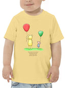 Pooh Bear W Balloons T-shirt -SmartPrintsInk Designs