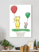 Pooh Bear W Balloons Wall Art -SmartPrintsInk Designs