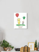 Pooh Bear W Balloons Wall Art -SmartPrintsInk Designs