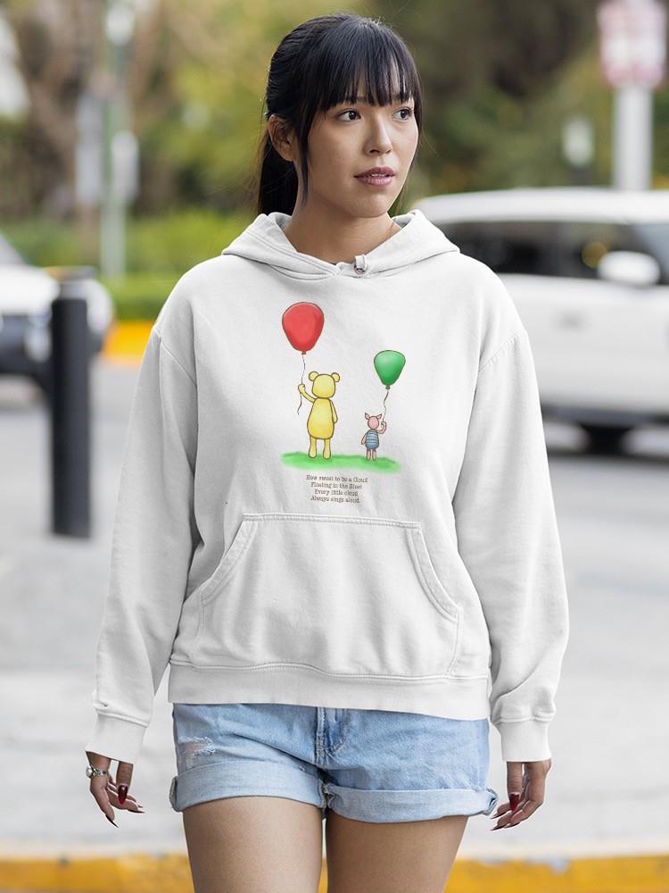 Pooh Bear W Balloons Hoodie or Sweatshirt -SmartPrintsInk Designs