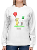Pooh Bear W Balloons Hoodie or Sweatshirt -SmartPrintsInk Designs