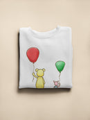 Pooh Bear W Balloons Hoodie or Sweatshirt -SmartPrintsInk Designs