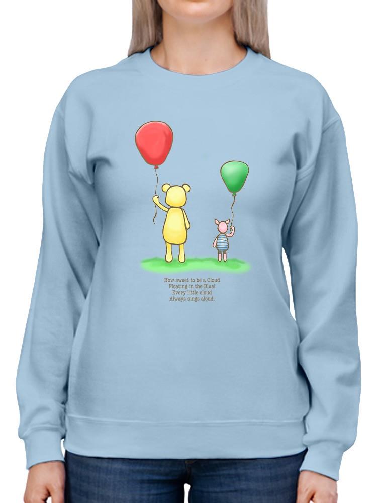 Pooh Bear W Balloons Hoodie or Sweatshirt -SmartPrintsInk Designs