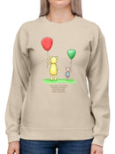 Pooh Bear W Balloons Hoodie or Sweatshirt -SmartPrintsInk Designs