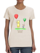 Pooh Bear W Balloons T-shirt -SmartPrintsInk Designs
