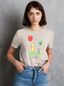 Pooh Bear W Balloons T-shirt -SmartPrintsInk Designs