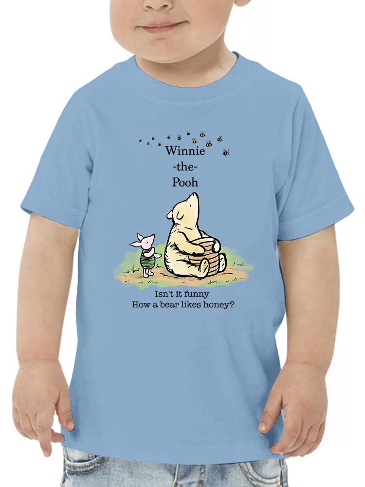 Pooh Bear And Bumblebees T-shirt -SmartPrintsInk Designs