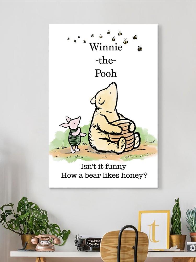 Pooh Bear And Bumblebees Wall Art -SmartPrintsInk Designs