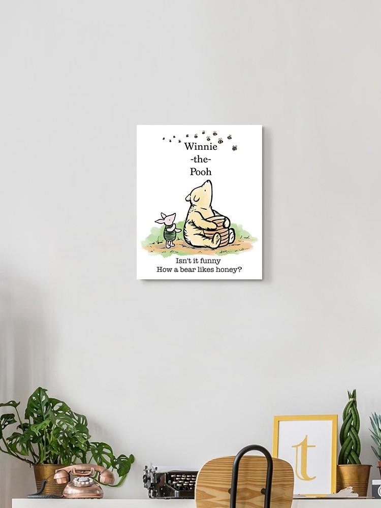Pooh Bear And Bumblebees Wall Art -SmartPrintsInk Designs