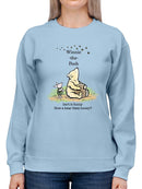 Pooh Bear And Bumblebees Hoodie or Sweatshirt -SmartPrintsInk Designs