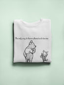Pooh Bear Being A Friend Sweatshirt -SmartPrintsInk Designs