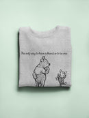 Pooh Bear Being A Friend Sweatshirt -SmartPrintsInk Designs