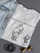 Pooh Bear Being A Friend T-shirt -SmartPrintsInk Designs