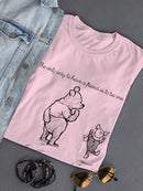 Pooh Bear Being A Friend T-shirt -SmartPrintsInk Designs