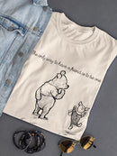 Pooh Bear Being A Friend T-shirt -SmartPrintsInk Designs