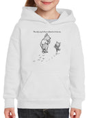 Pooh Bear Being A Friend Hoodie -SmartPrintsInk Designs