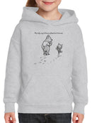 Pooh Bear Being A Friend Hoodie -SmartPrintsInk Designs