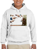 Bear Red Button Hoodie -Miguel Morales Designs