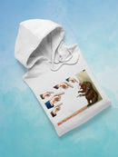 Bear Red Button Hoodie -Miguel Morales Designs