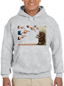 Bear Red Button Hoodie -Miguel Morales Designs