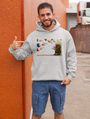 Bear Red Button Hoodie -Miguel Morales Designs