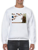 Bear Red Button Hoodie -Miguel Morales Designs