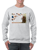 Bear Red Button Hoodie -Miguel Morales Designs