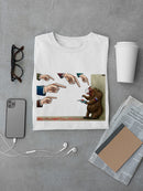 Bear Red Button T-shirt -Miguel Morales Designs