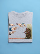 Bear Red Button T-shirt -Miguel Morales Designs