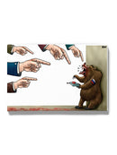 Bear Red Button Wall Art -Miguel Morales Designs