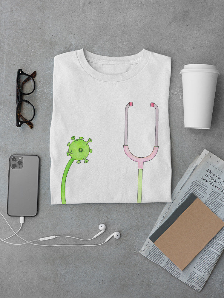 Virus Stethoscope T-shirt -Taher Saoud Designs