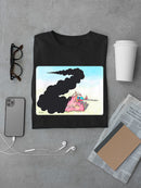 Tank In Flames T-shirt -Taher Saoud Designs