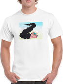 Tank In Flames T-shirt -Taher Saoud Designs