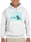 Shark Eating A Virus Hoodie or Sweatshirt -Taher Saoud Designs
