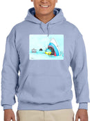 Shark Eating A Virus Hoodie or Sweatshirt -Taher Saoud Designs