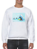 Shark Eating A Virus Hoodie or Sweatshirt -Taher Saoud Designs