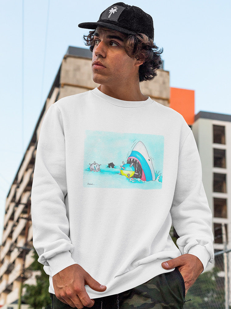 Shark Eating A Virus Hoodie or Sweatshirt -Taher Saoud Designs