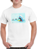 Shark Eating A Virus T-shirt -Taher Saoud Designs