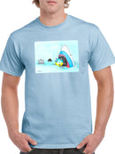 Shark Eating A Virus T-shirt -Taher Saoud Designs
