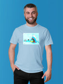 Shark Eating A Virus T-shirt -Taher Saoud Designs