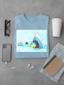 Shark Eating A Virus T-shirt -Taher Saoud Designs