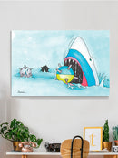 Shark Eating A Virus Wall Art -Taher Saoud Designs